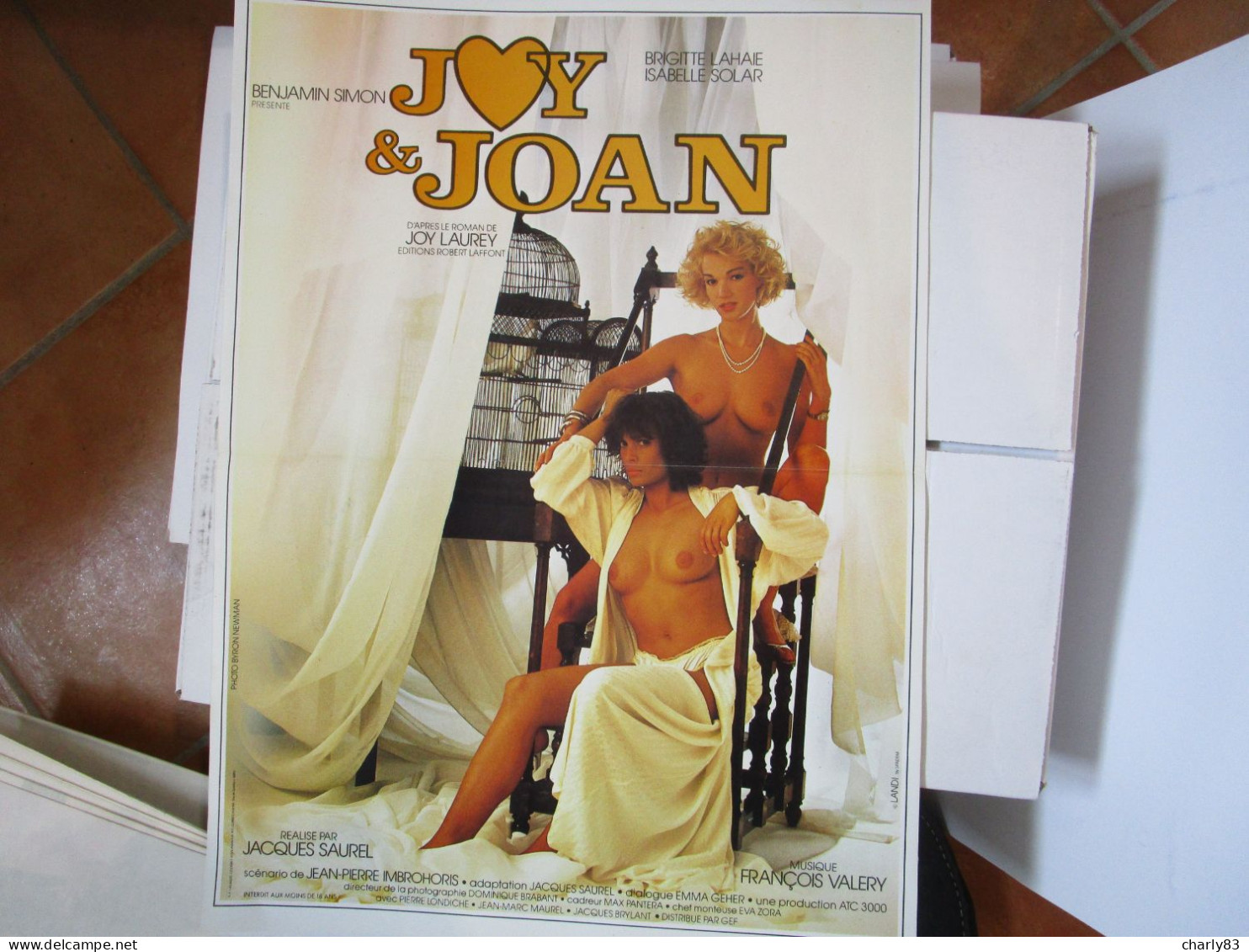 AFFICHE CINEMA JOY ETJOAN EN TRES BON ETAT 40X60 CM - Manifesti & Poster