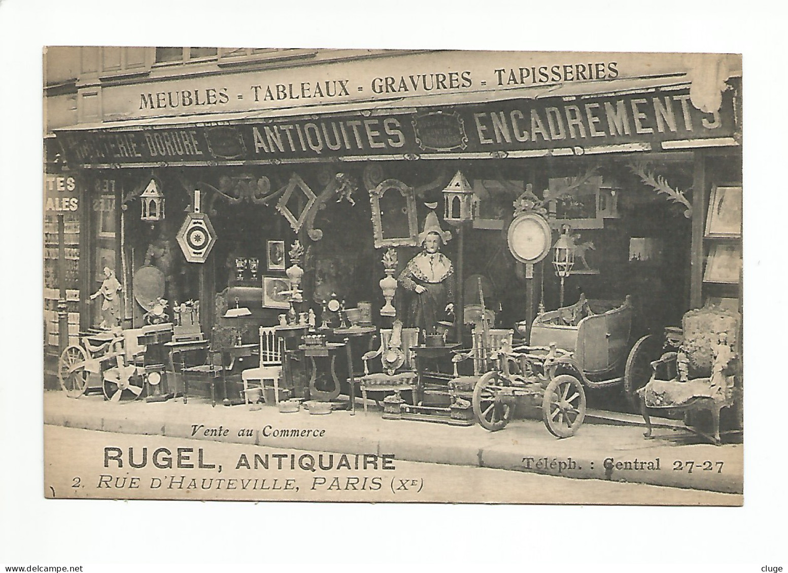 75 - PARIS - Rugel Antiquaire  Rue D'Hauteville - Antiquités / Brocante - Distrito: 10