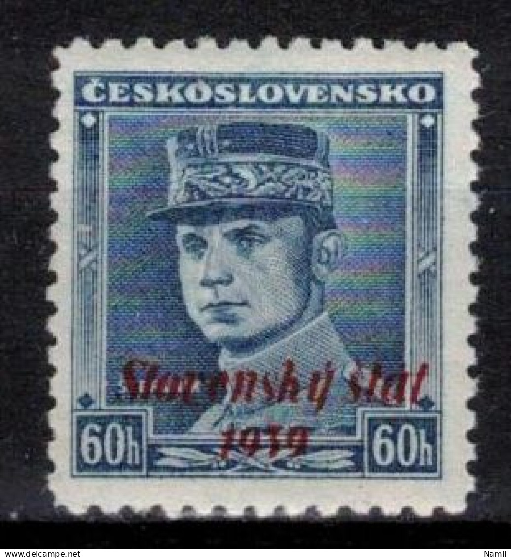 Slovaquie 1939 Mi 11 (Yv 10), (MNH)** Pd De Gomme - Unused Stamps