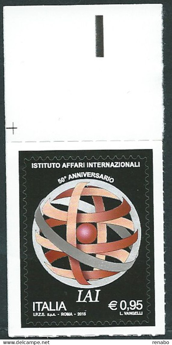 Italia 2015; Anniversario Istituto Affari Internazionali: Angolo Superiore Sinistro - 2011-20: Mint/hinged