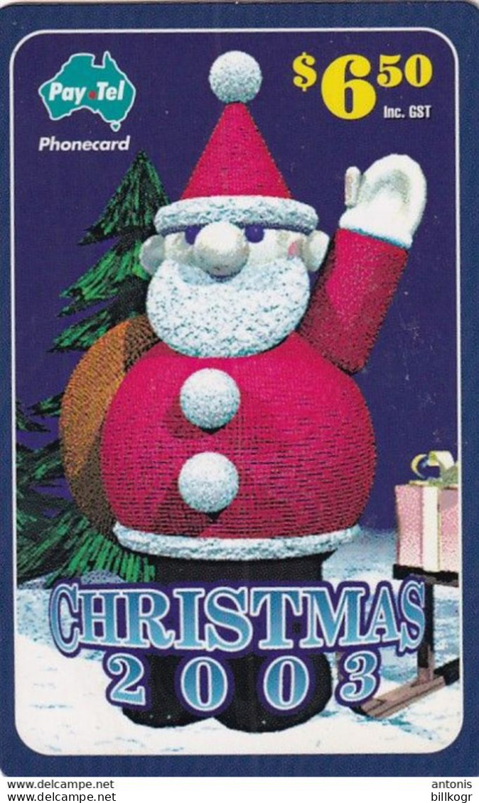 AUSTRALIA - Christmas 2003, Paytel Telecard $6.50, Tirage 1500, 10/03, Mint - Australie