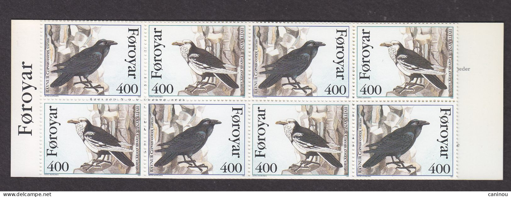 FEROE CARNET  Y & T C279 FAUNE OISEAUX 1995 NEUF - Faroe Islands