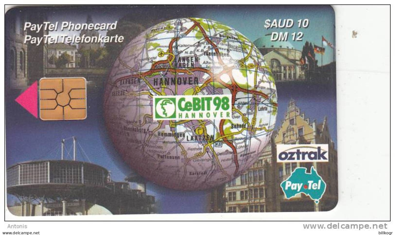 AUSTRALIA - CeBIT 98/Hannover, Oztrak/Paytel Chip Telecard $AUD 10/DM 12, Tirage 1500, 03/98, Mint - Australien