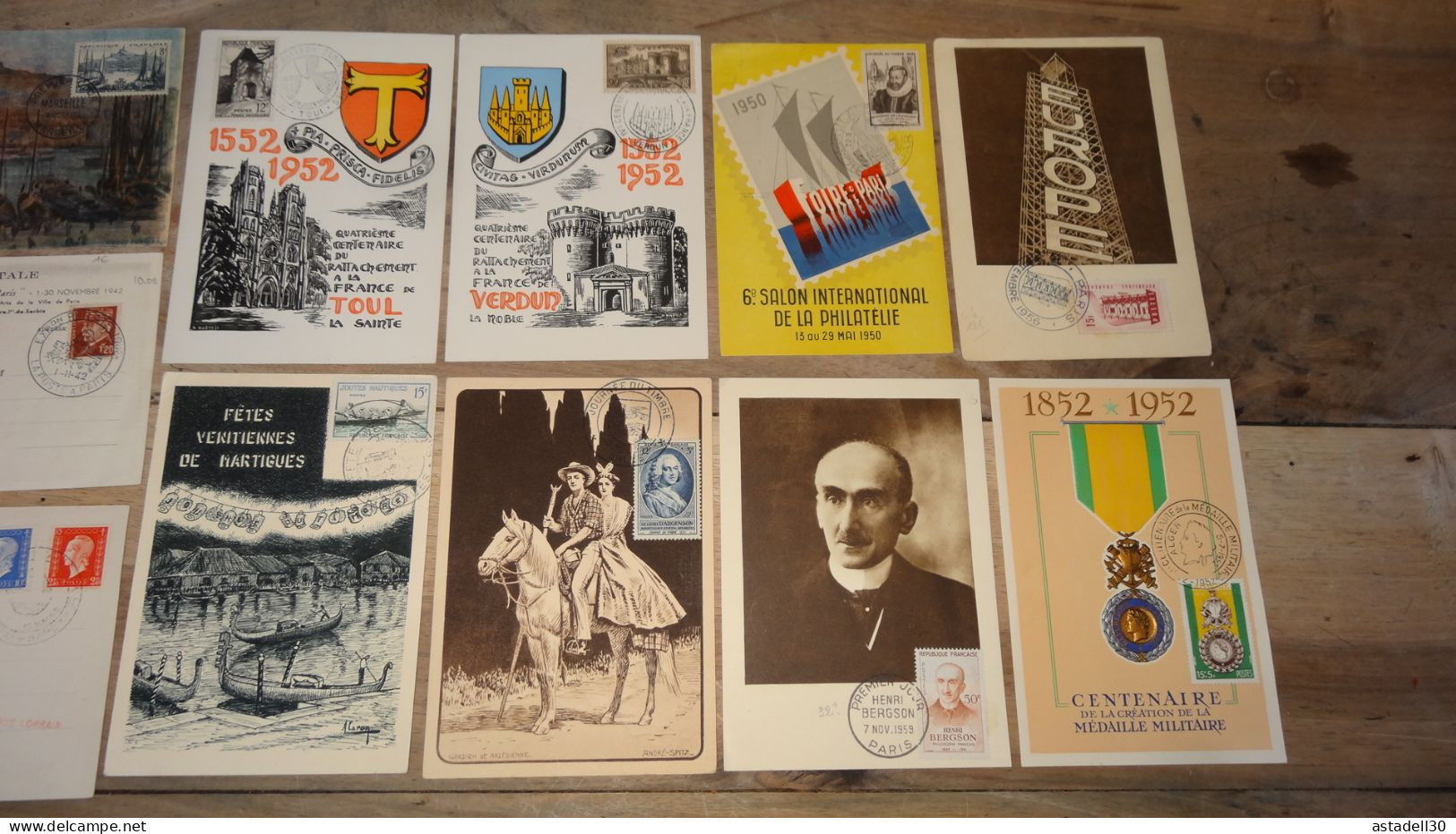 Lot De 17 Cartes Afranchissement Philatélique Années 50, A Voir  .......... 253 - 1921-1960: Période Moderne