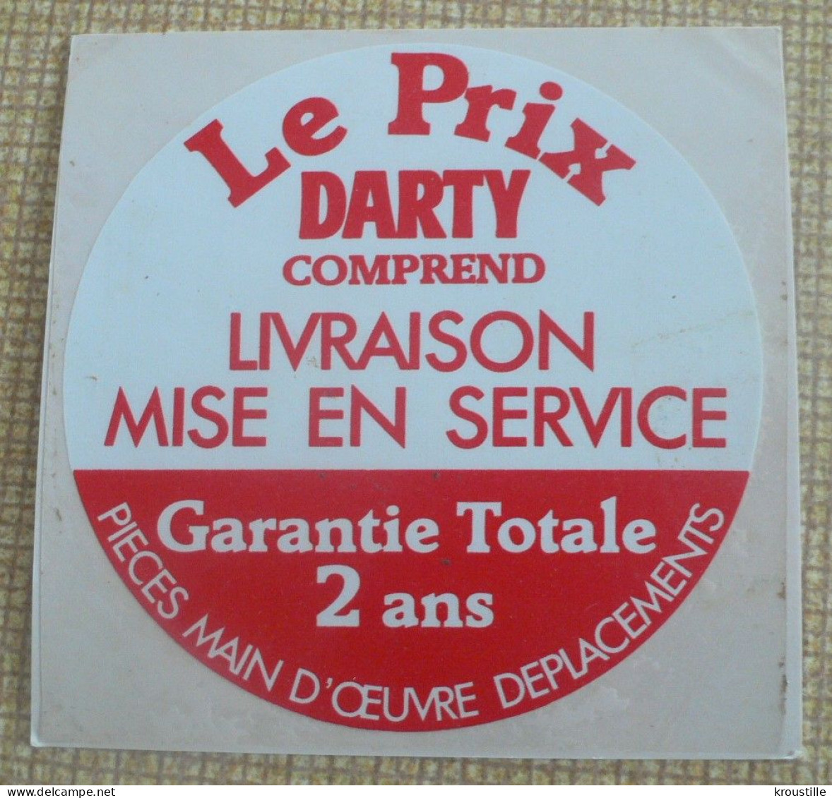 AUTOCOLLANT LE PRIX DARTY - Stickers
