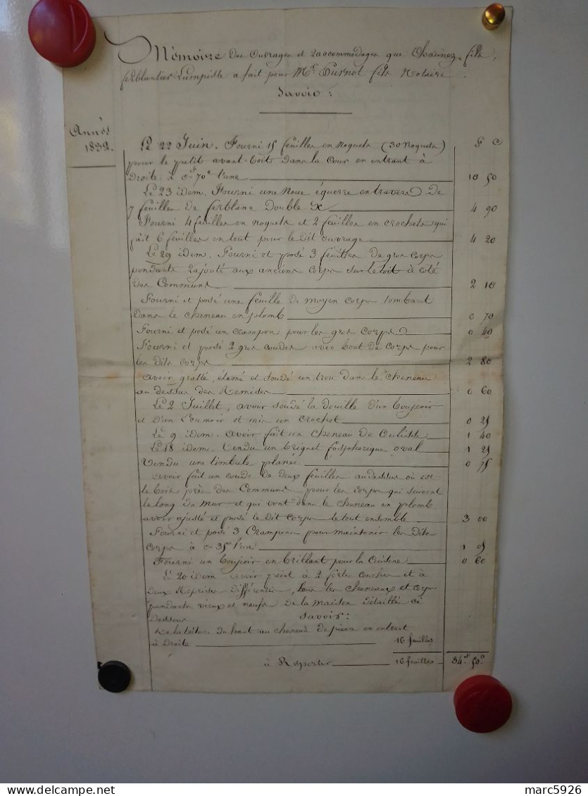 N°2003 ANCIENNE LETTRE A PURNOT DE CHAUNEZ DATE 1832 - Historische Dokumente