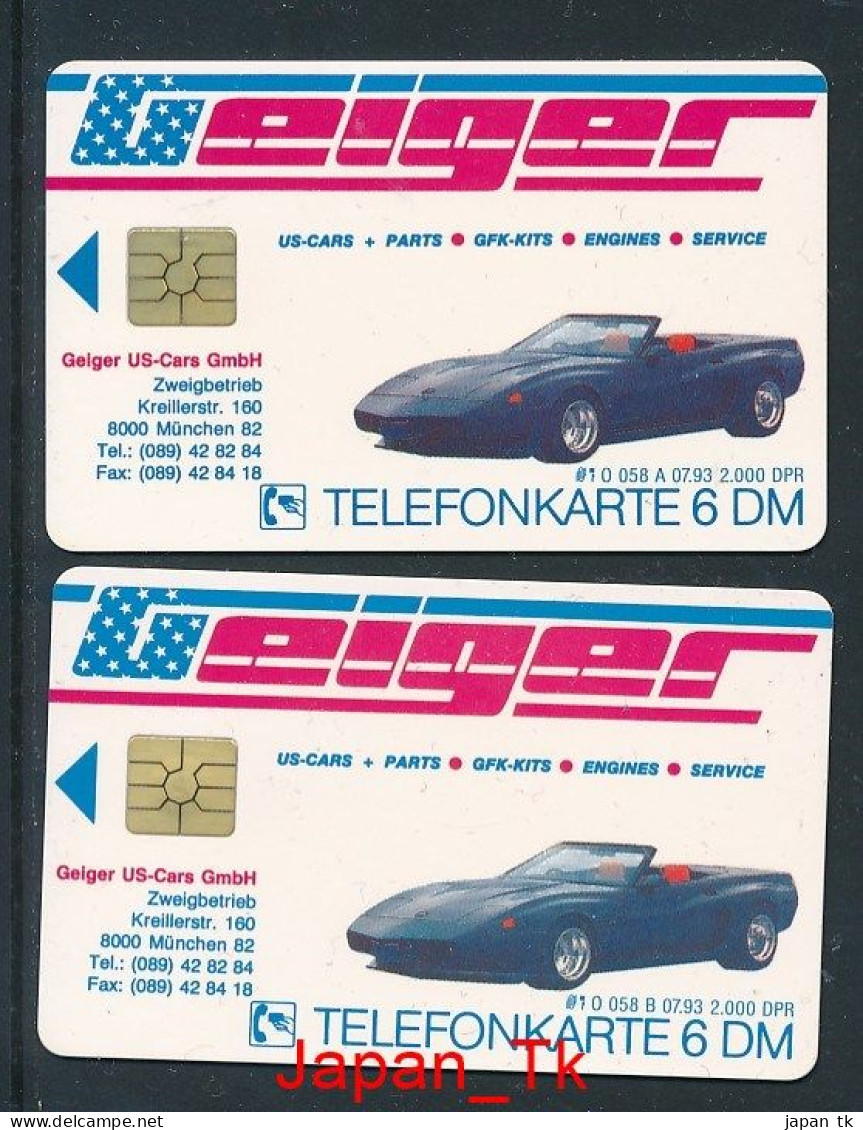 GERMANY O 058 A/B 93 Geiger US-Cars GmbH  - Aufl  2000 - Siehe Scan - O-Reeksen : Klantenreeksen