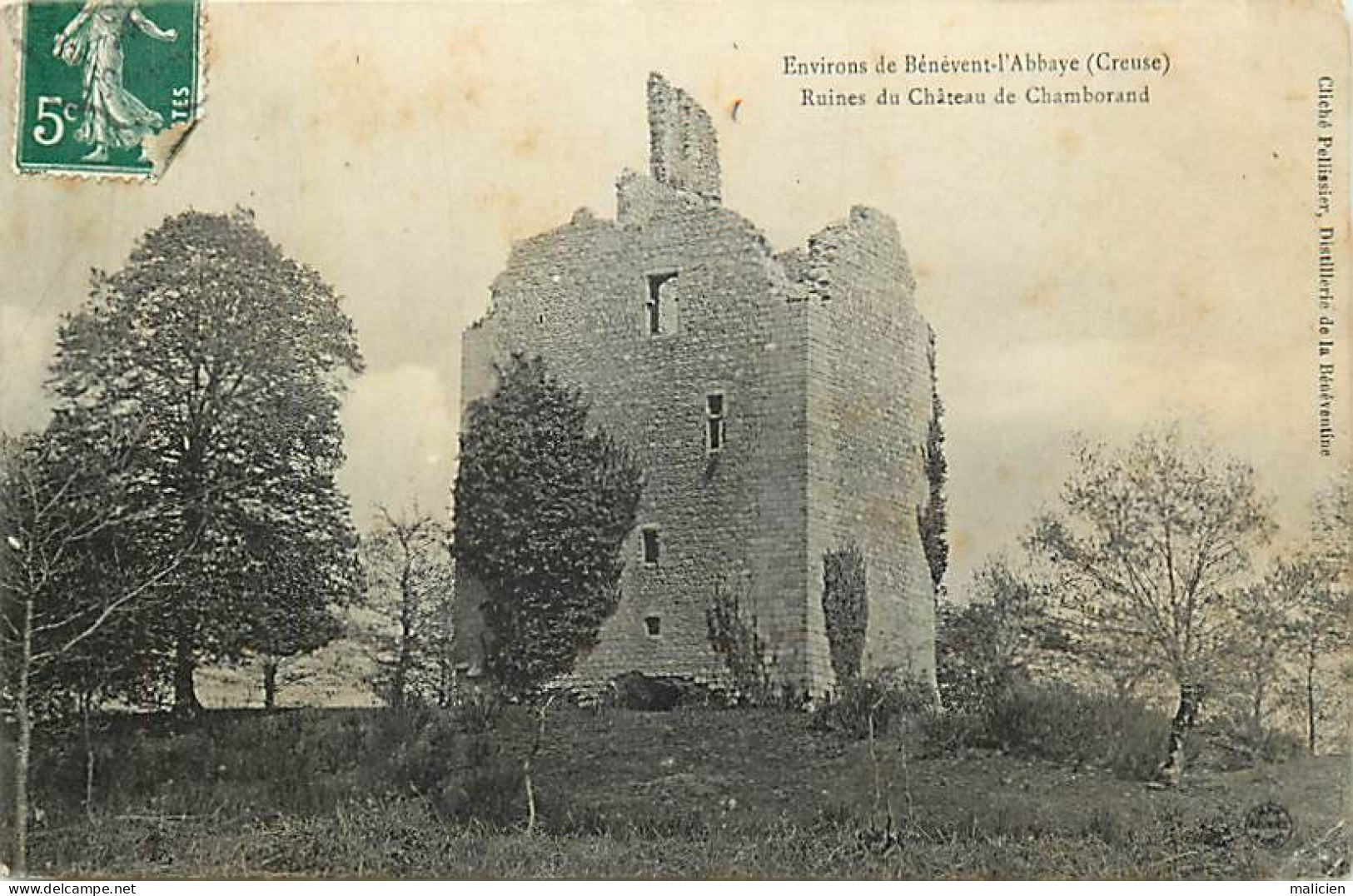 - Creuse  -ref-A609- Chamborand - Ruines Du Château - Châteaux - Environs De Bénévent L Abbaye - - Andere & Zonder Classificatie