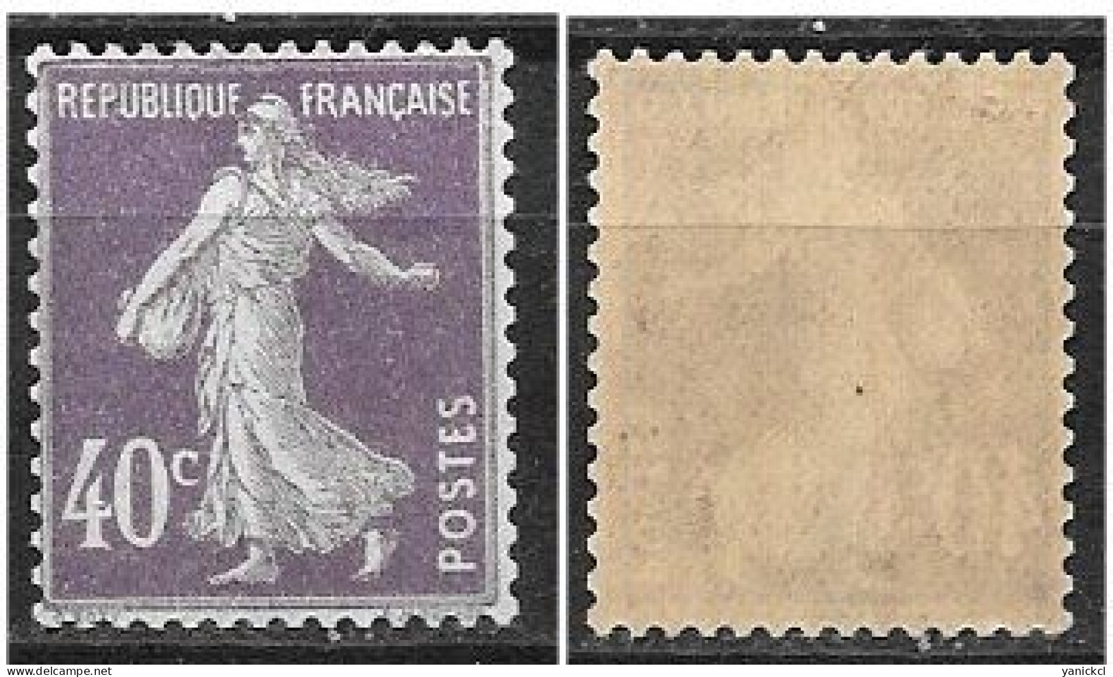 Semeuse - 40 C. Violet (II) - (1927) - Y & T N° 236 ** - Unused Stamps