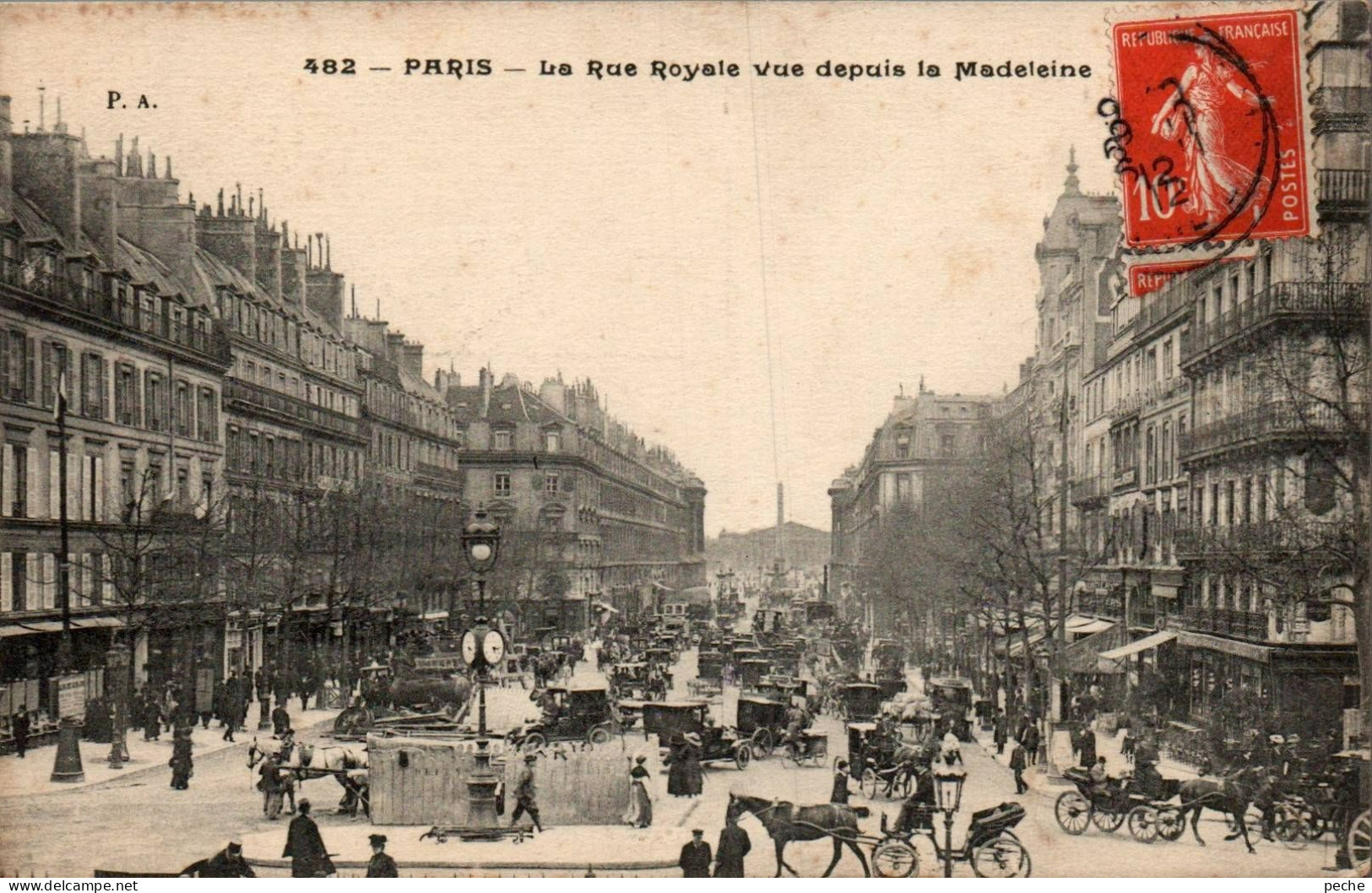 N°1578 W -cpa Paris -la Rue Royale Vue Depuis La Madeleine- - Paris (08)