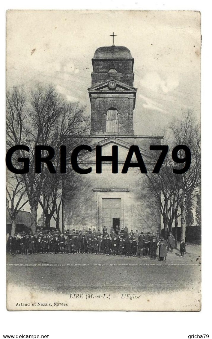 49 LIRE EGLISE  - MILITAIRES ET ENFANTS DEVANT L EGLISE - Otros & Sin Clasificación