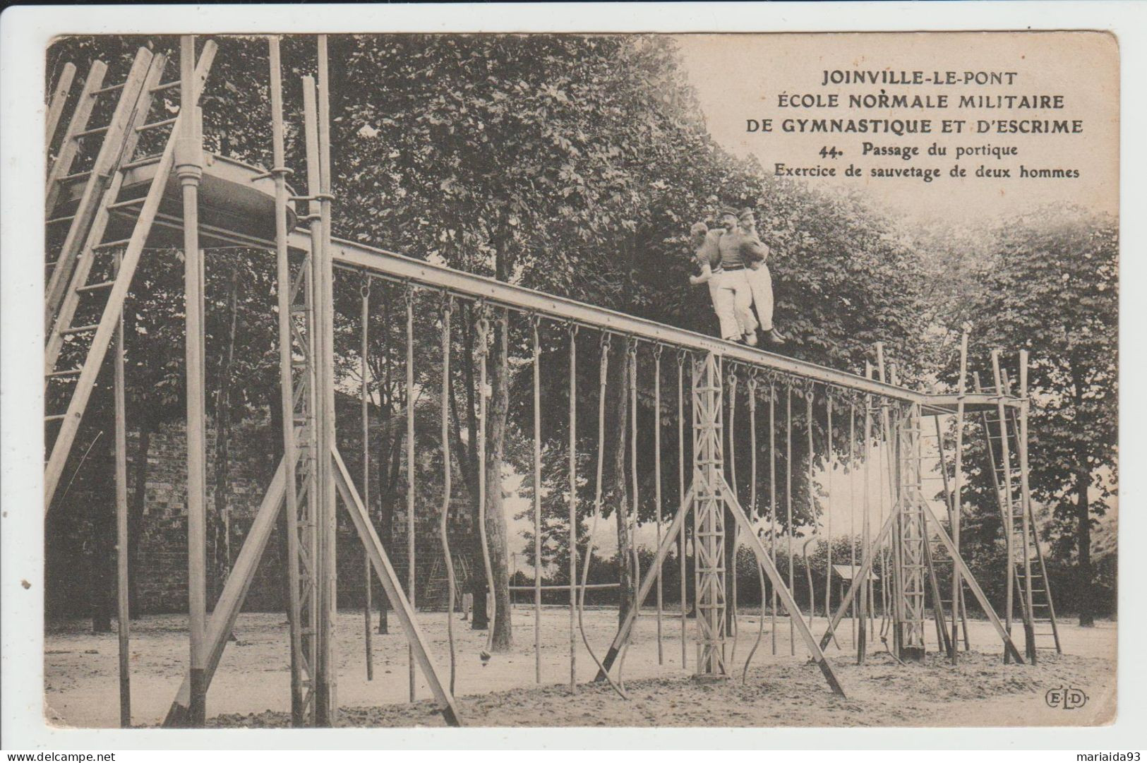 JOINVILLE LE PONT - VAL DE MARNE - ECOLE NORMALE MILITAIRE DE GYMNASTIQUE ET D'ESCRIME - PASSAGE DU PORTIQUE - Joinville Le Pont