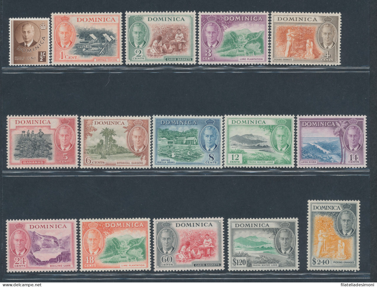 1951 Dominica - Stanley Gibbons N. 120/34 - MNH** - Sonstige & Ohne Zuordnung