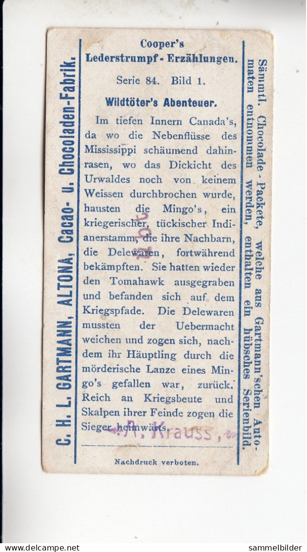 Gartmann  Coopers Lederstrumpf Erzählungen Wildtöters Abenteuer  Serie 84 #1 Von 1903 - Other & Unclassified