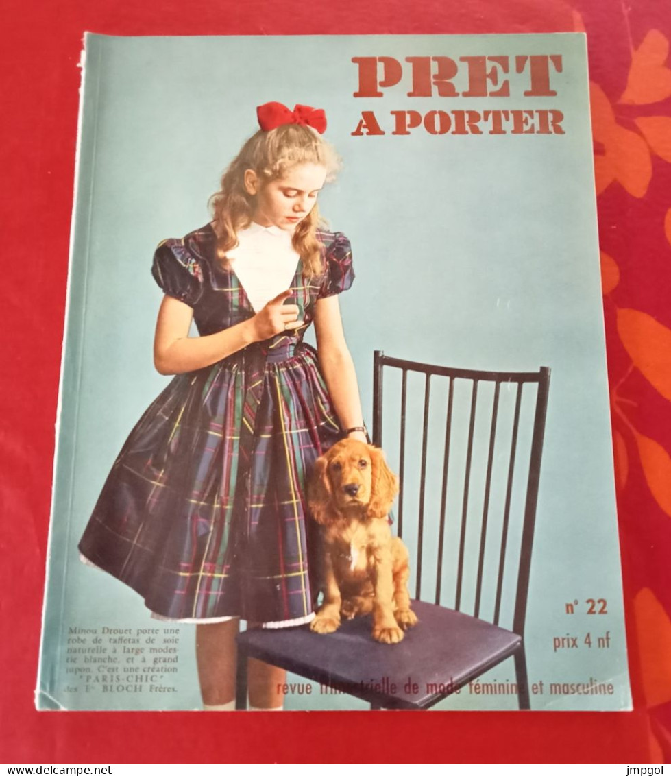 Prêt à Porter N°22 Mai 1961 Minou Drouet Martine Carol Tendance Mode Hommes Et Femmes Tailleurs Robes Manteaux - Lifestyle & Mode