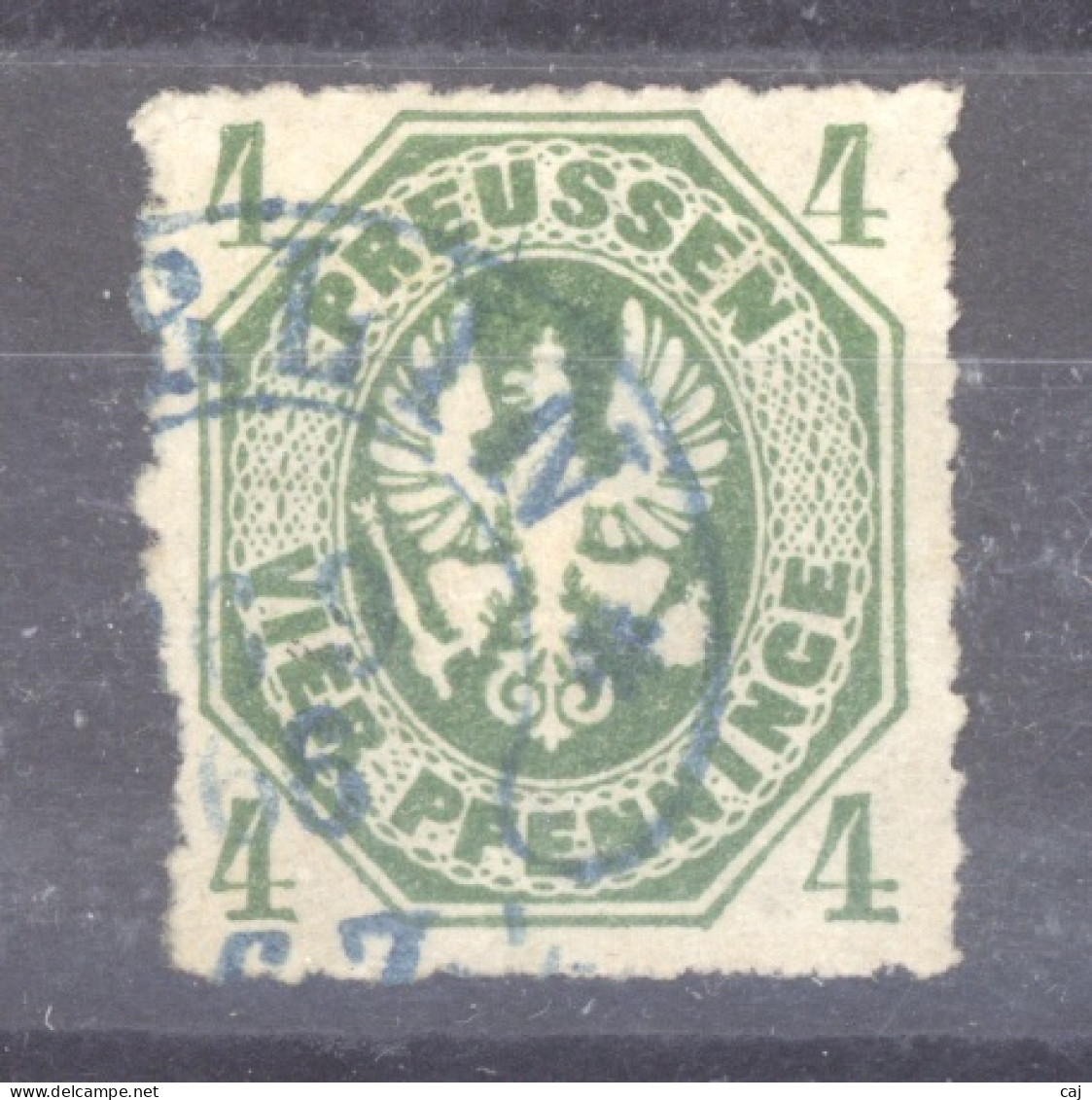 Prusse  :  Mi  14  (o)  Hufheisen Berlin Bleu - Usados