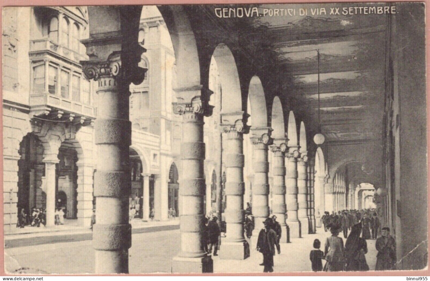 Cartolina Genova Portici Di Via XX Settembre Da Piazza Animata - Viaggiata - - Genova (Genoa)