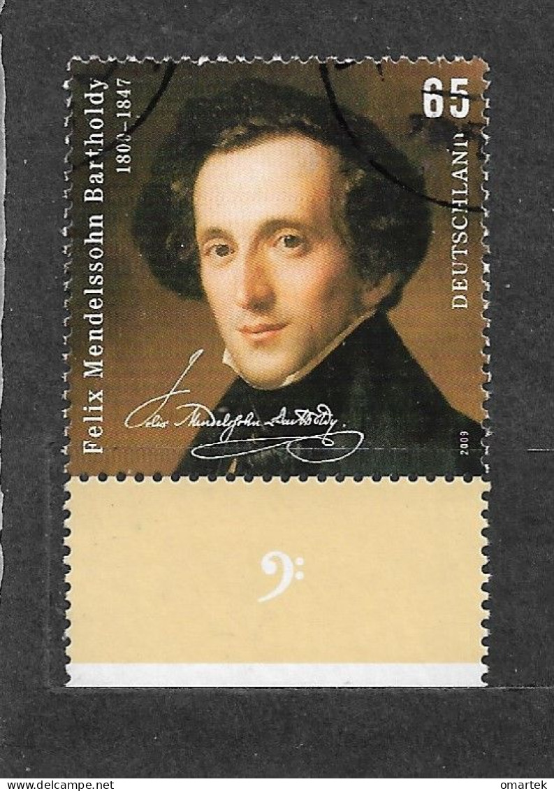 Deutschland Germany BRD 2009 ⊙ Mi 2720 Felix Mendelssohn-Bartholdy. - Oblitérés