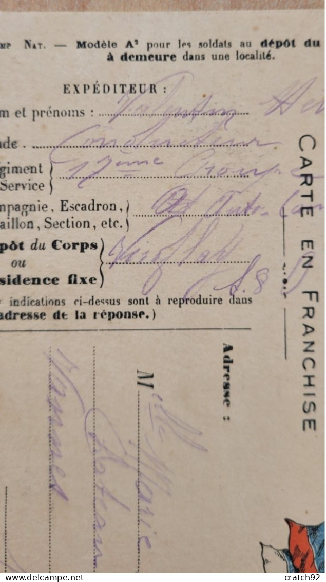 CORRESPONDANCE DES ARMÉES DE LA RÉPUBLIQUE / CARTE EN FRANCHISE : ENVOI Le 23 Aout 1915 De Viroflay - War 1914-18