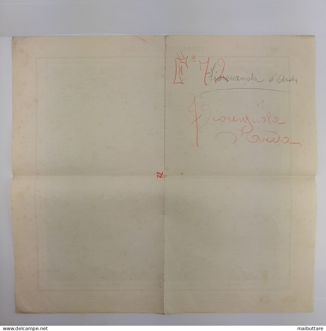 Carta Geografica Militare - Fiorenzuola D'Arda  Dell'anno 1908 Scala 1 A 100.000 - Cartes Géographiques