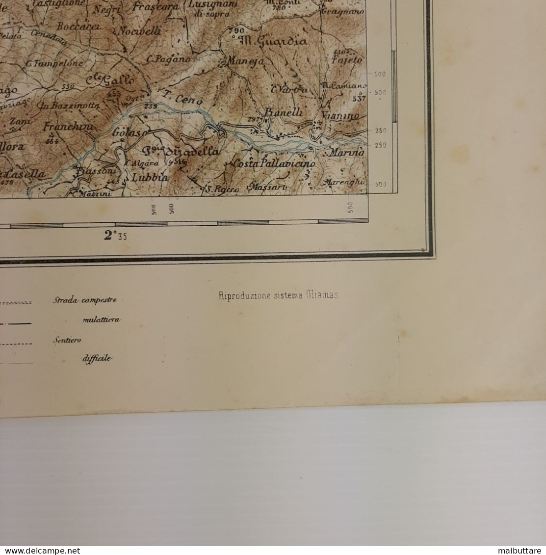 Carta Geografica Militare - Fiorenzuola D'Arda  Dell'anno 1908 Scala 1 A 100.000 - Geographical Maps