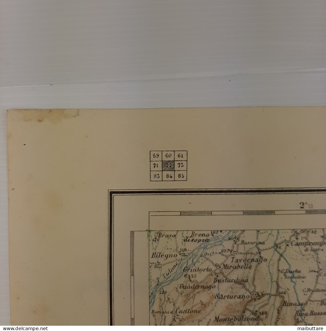 Carta Geografica Militare - Fiorenzuola D'Arda  Dell'anno 1908 Scala 1 A 100.000 - Mapas Geográficas