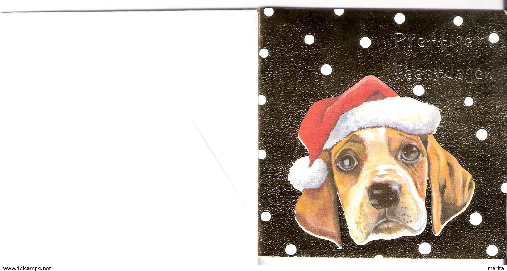Chien  - Dog- Hunde -  Hondje Met Kerstmuts - Hunde