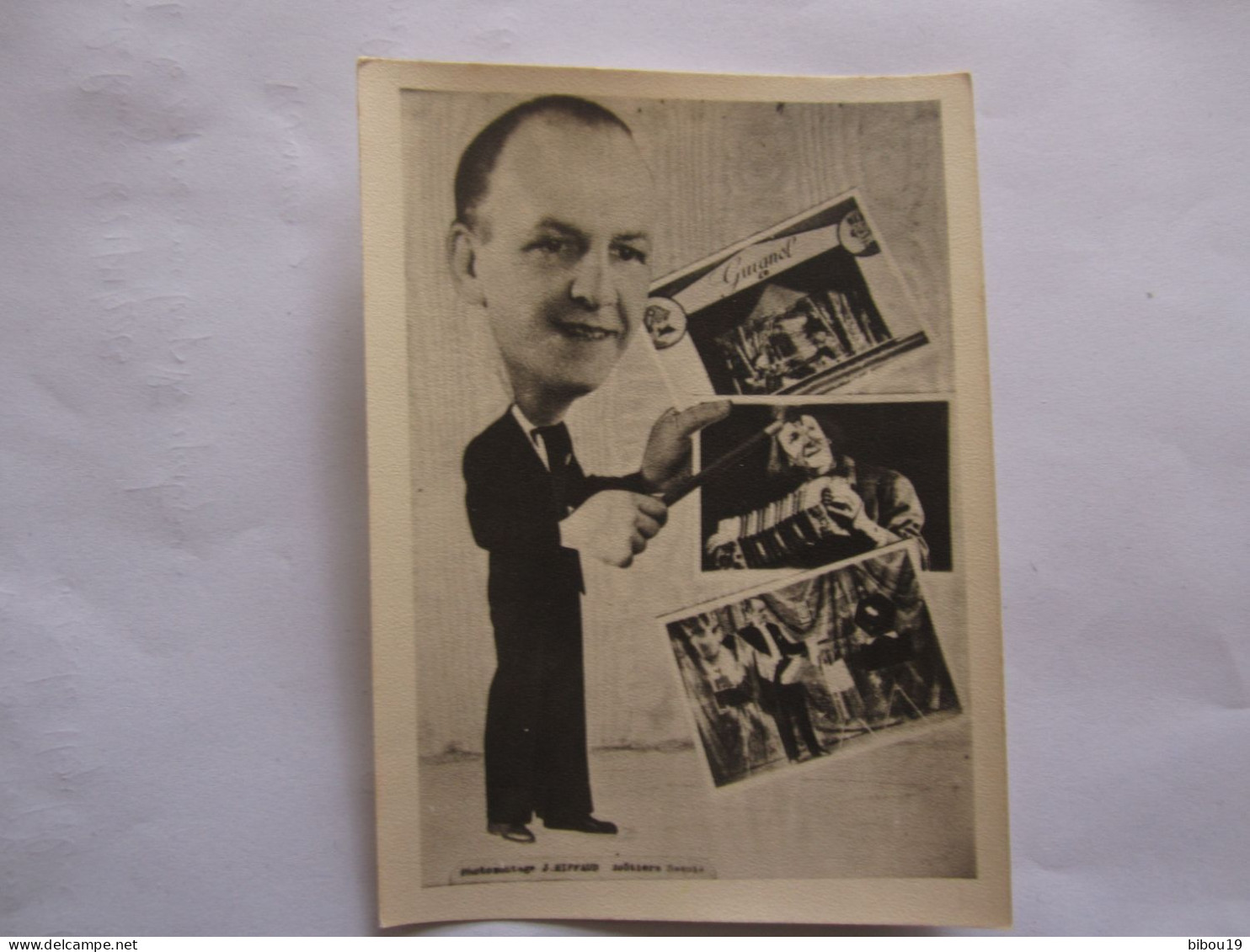 CARTE PHOTO ILLUSIONNISTE PIERRE RIFFAUD RIFFALLO 7 RUE DES ECACHOIRS NANTES - Cabaret