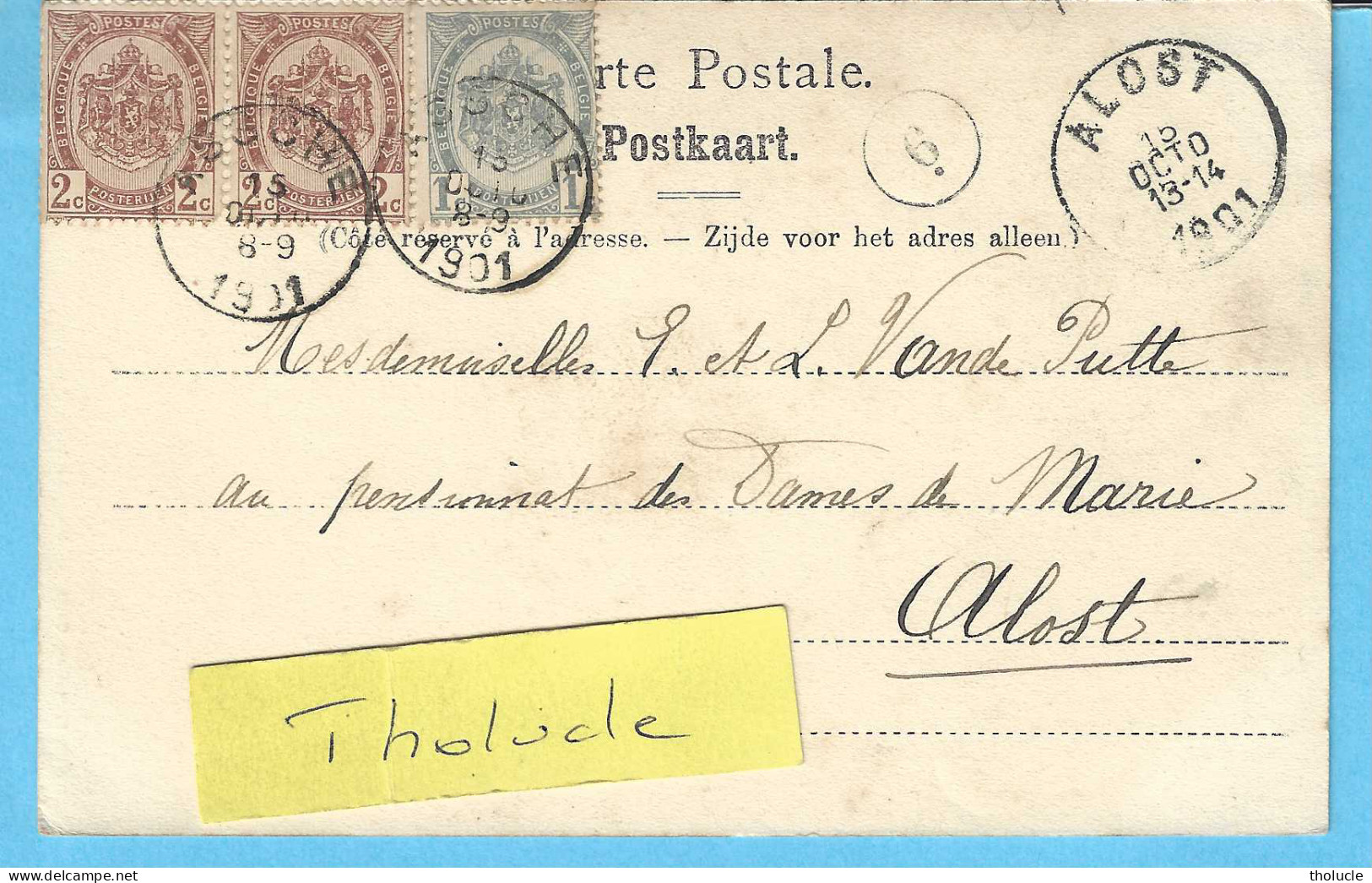 Ternat-Ternath (Vlaams Brabant Flamand) -1901-Le Château De Monsieur Crabbe- Voir Cachets Et Timbres - Ternat