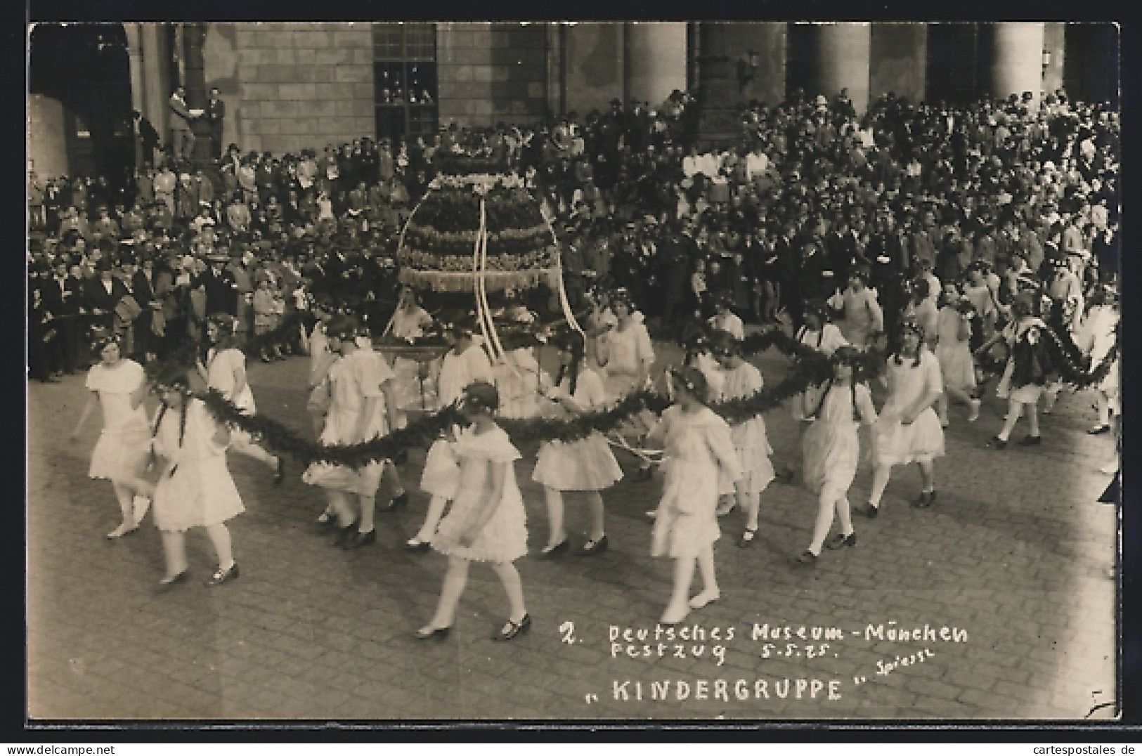 AK München, Deutsches Museum-Festzug 5.5.1925, Kindergruppe  - Muenchen