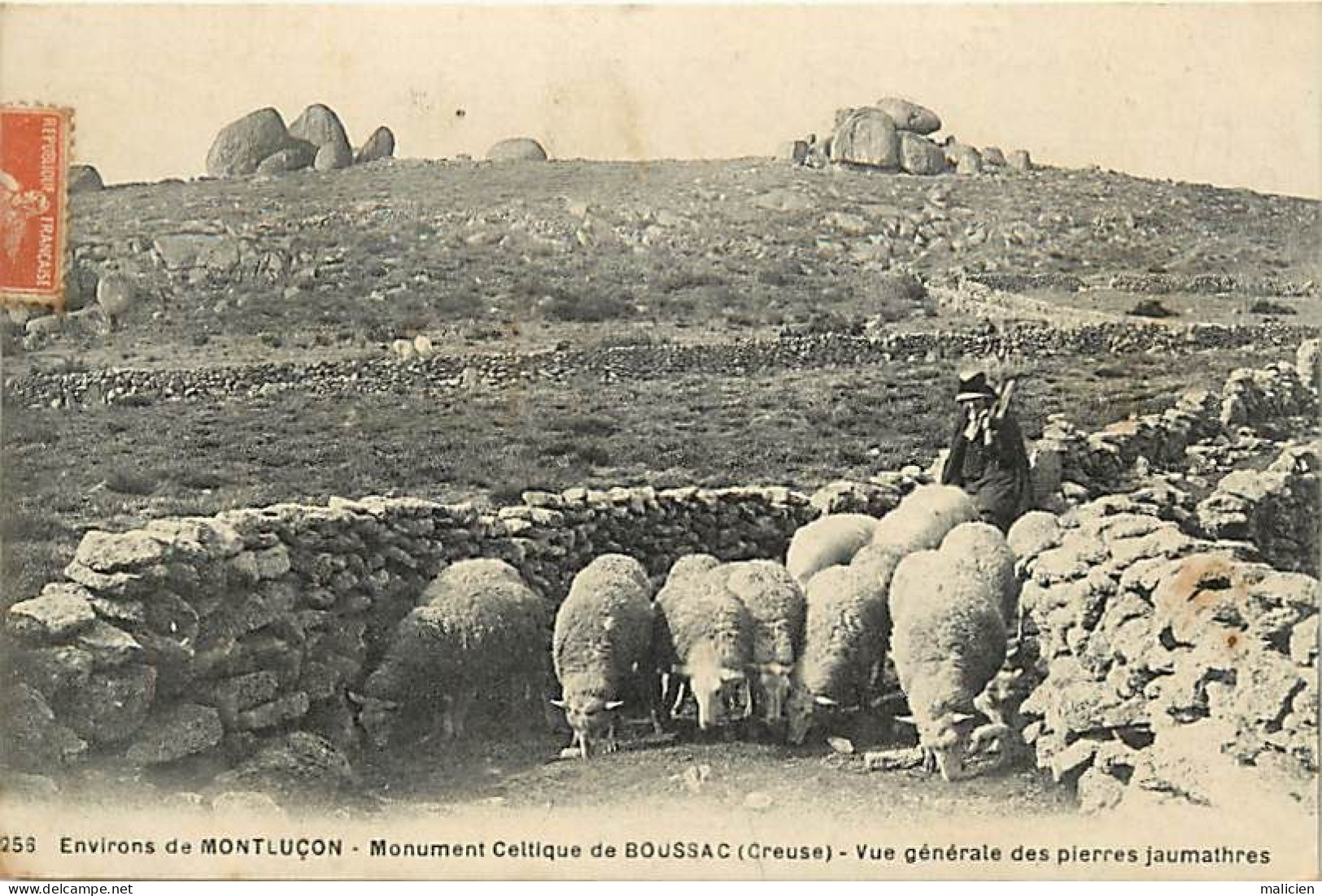 - Creuse  -ref-A605- Boussac - Monument Celtique - Pierres Jaumâtres - Troupeau De Moutons - - Boussac