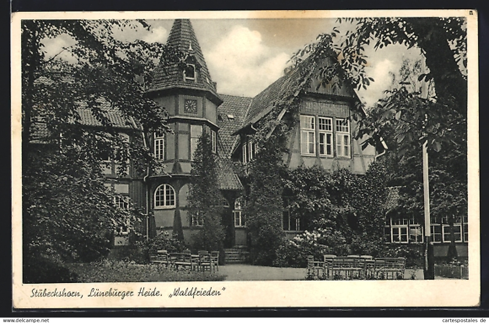 AK Stübeckshorn /Lüneburger Heide, Blick Auf Das Gasthaus Waldfrieden  - Lüneburg