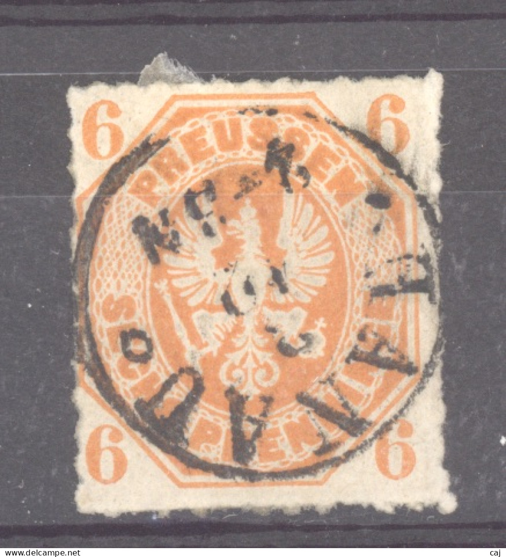 Prusse  :  Mi  15b  (o)   Rouge-orange  Càd Tanau - Used