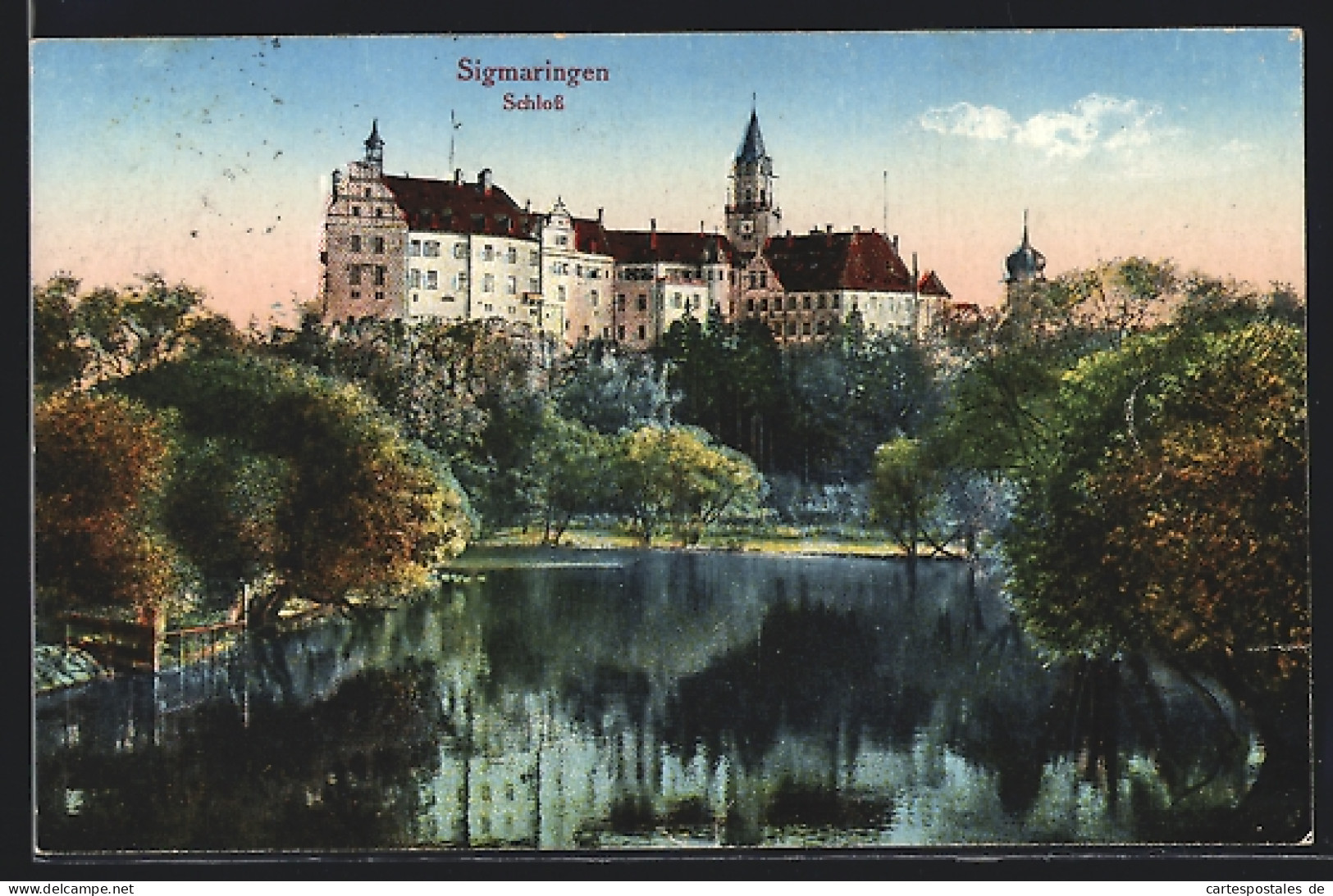 AK Sigmaringen, Schloss Mit Park Und See  - Sigmaringen