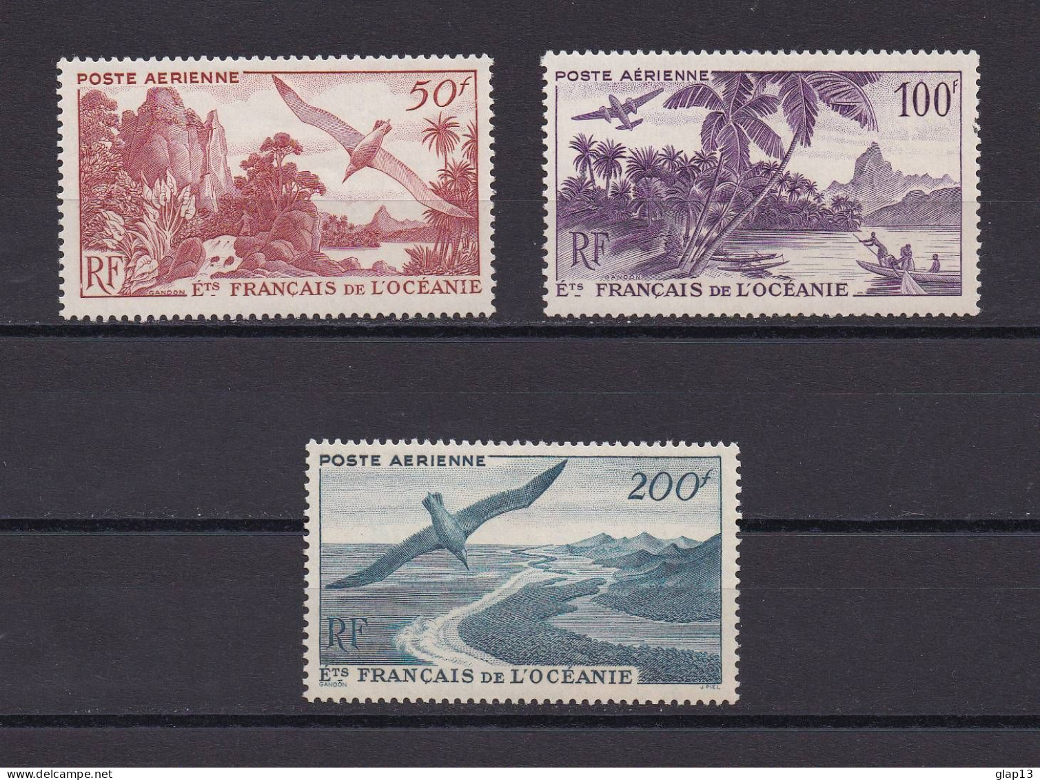 OCEANIE 1948 PA N°26/28 NEUF AVEC CHARNIERE VUES - Airmail