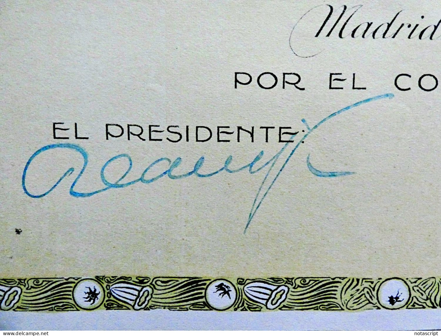 Estrella SA Editorial  Madrid 1919. Share Certificate - Andere & Zonder Classificatie