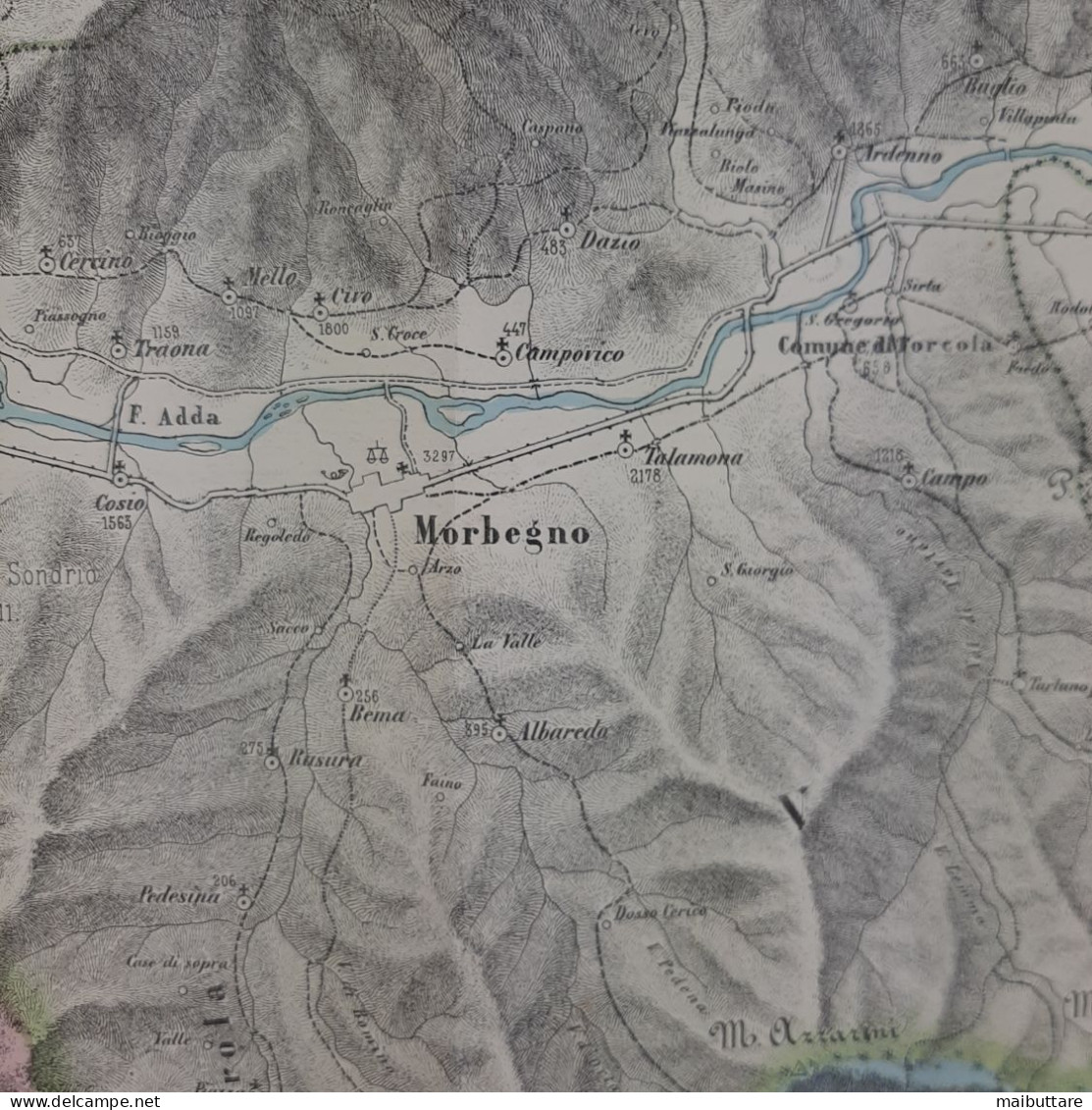 Carta Geografica Militare - Morbegno - Sondrio Primi '900 - Geographical Maps