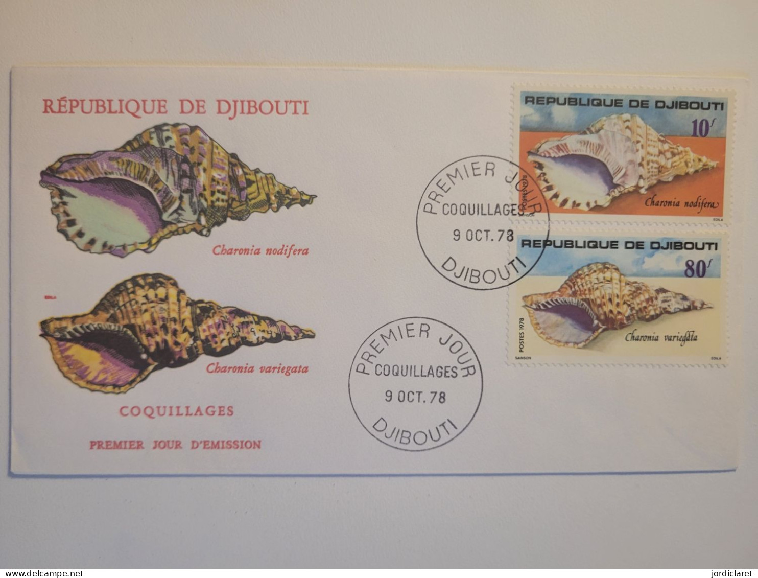 FDC 1978 DJIBUTI - Conchiglie