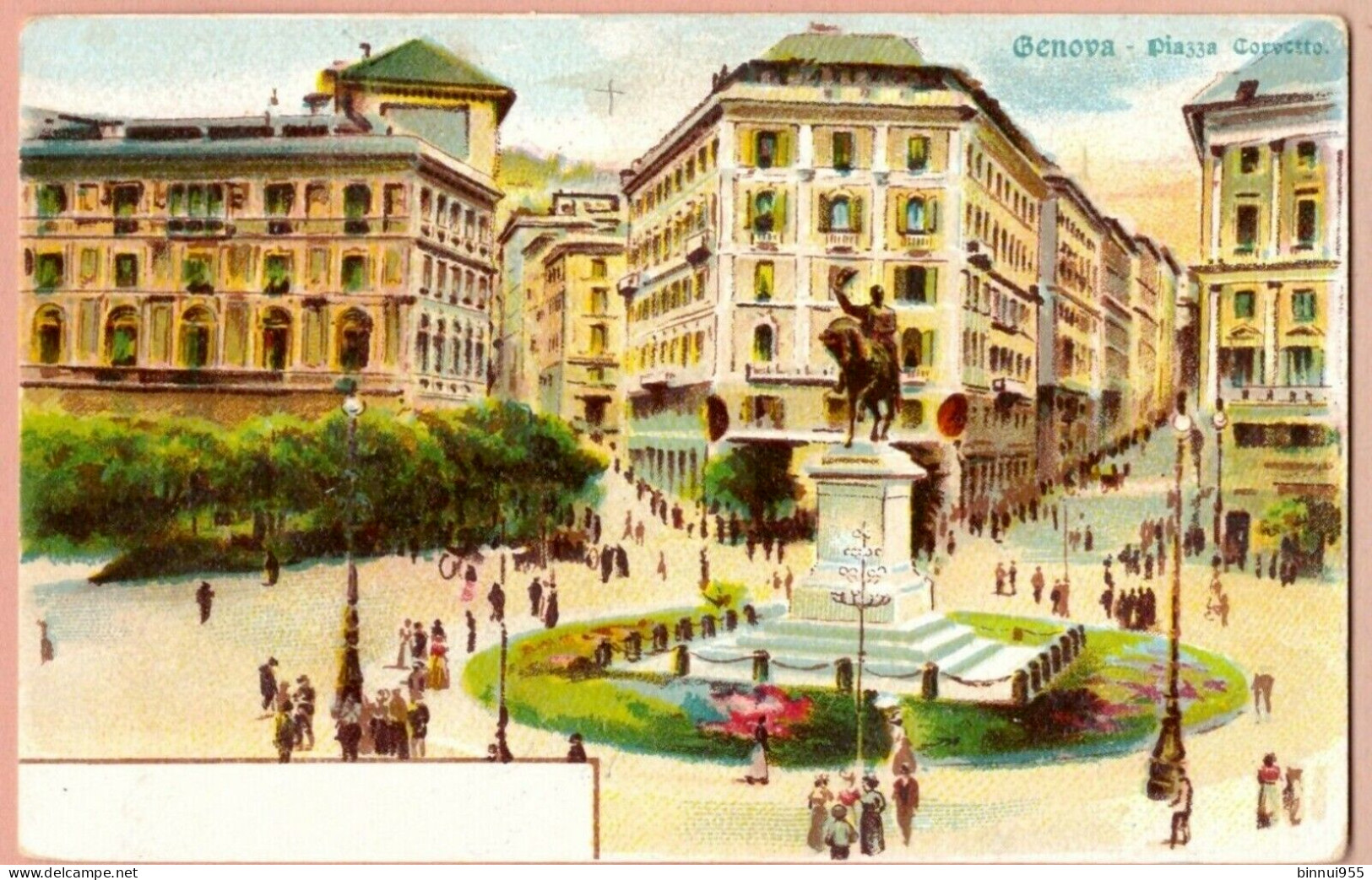 Cartolina Genova Piazza Corvetto - Viaggiata - Genova (Genoa)