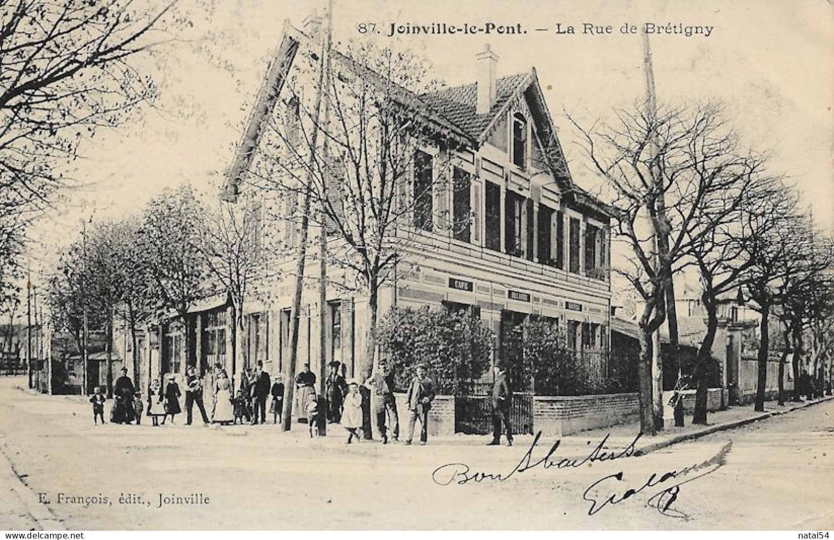 94 - Joinville Le Pont : La Rue De Brétigny - Animée - CPA écrite - Joinville Le Pont