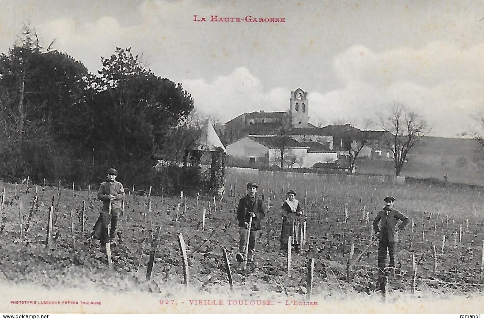 31)  VIEILLE  TOULOUSE  -  L' Eglise ( Travail à La Vigne  ) - Altri & Non Classificati