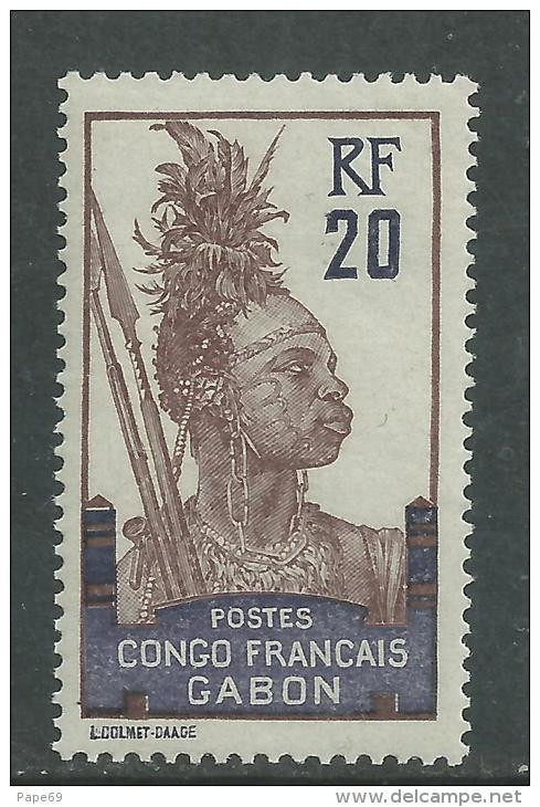 Gabon  N° 38 XX  Légende "Congo Français- Gabon" : 20 C. Brun Et Violet,  Sans Charnière, TB - Neufs