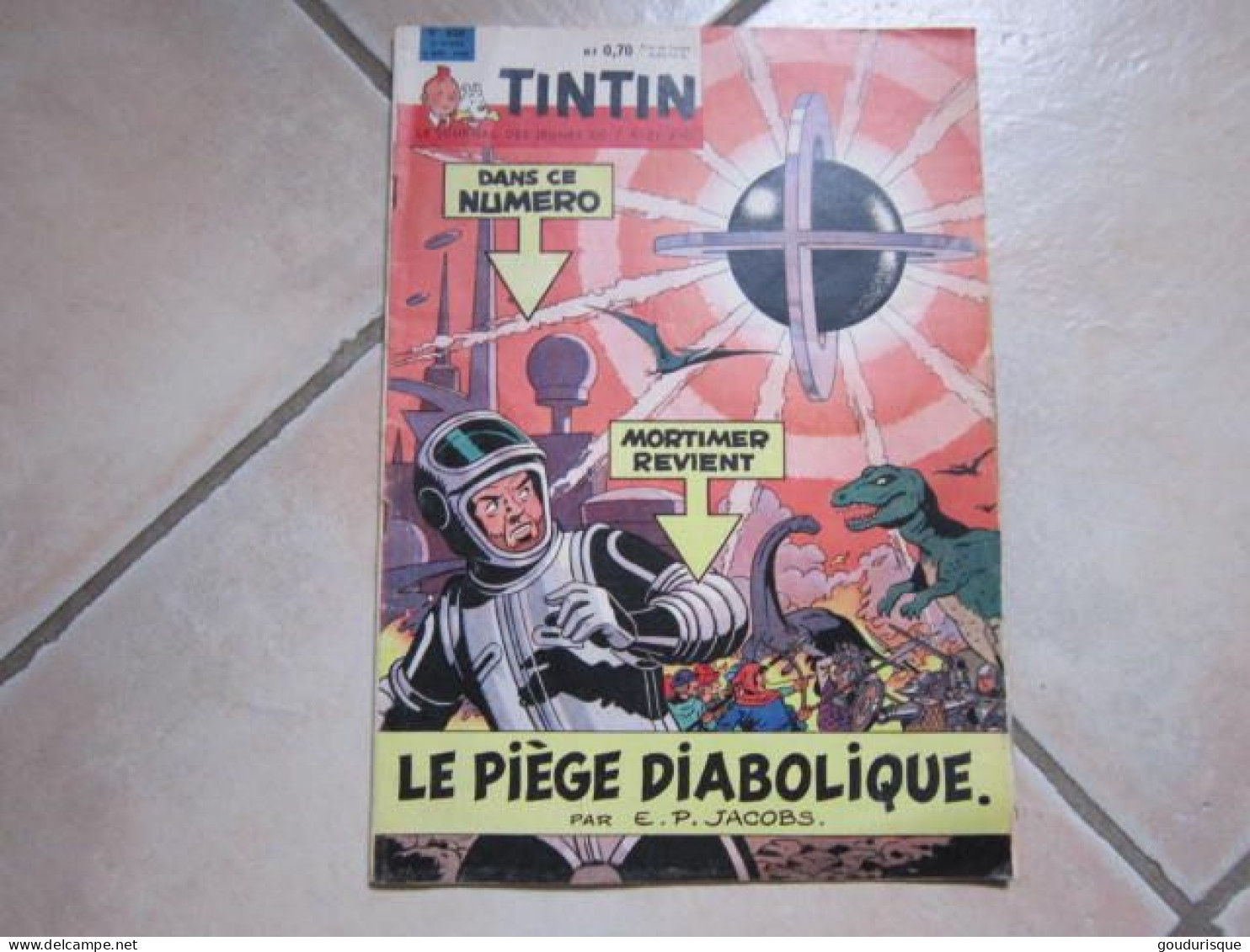 TINTIN JOURNAL DE TINTIN COUVERTURE JACOB N°628 DU 3 NOV 1960 - Blake & Mortimer