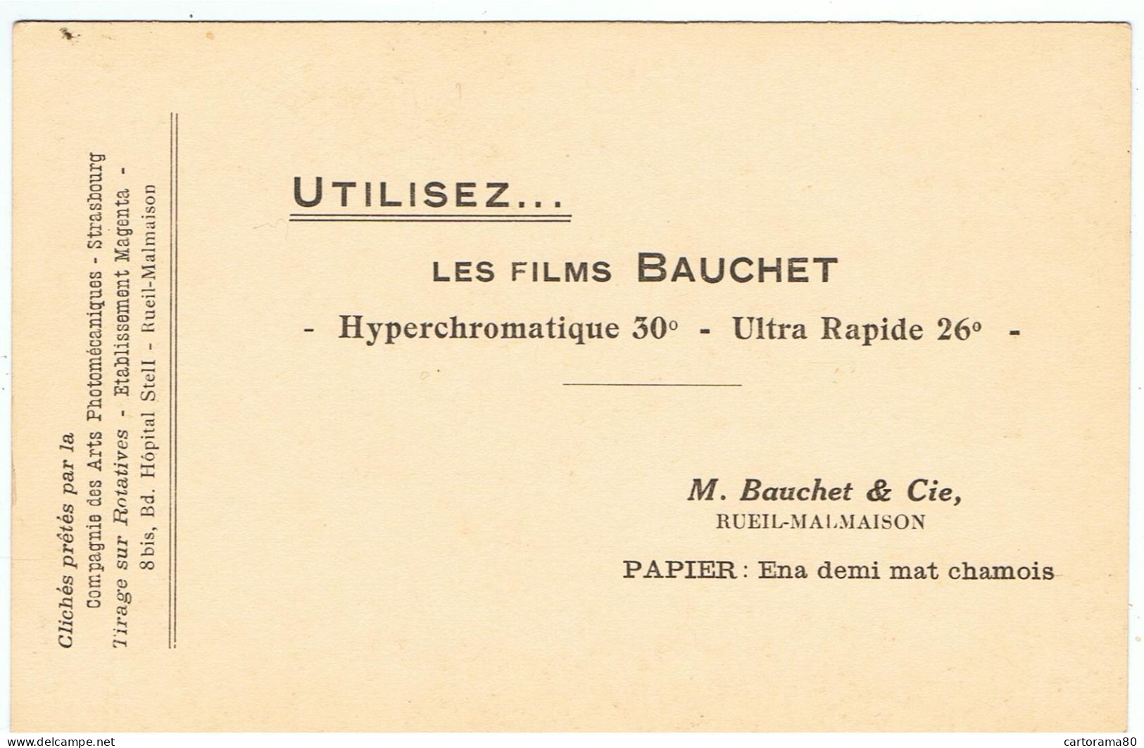 Carte Pub. Pour Les Films Bauchet à Rueil-Malmaison - Rueil Malmaison