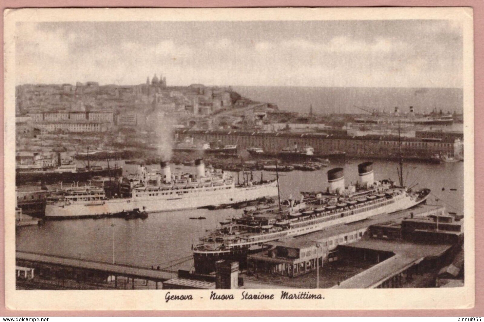 Cartolina Genova Nuova Stazione Marittima - Viaggiata - 1951 - Genova (Genoa)