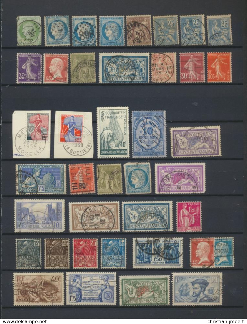 France  Lot Pour Recherches  40 Timbres - Collections