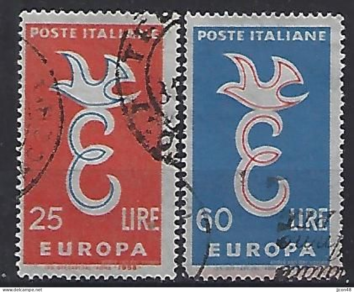 Italy 1958  Europa  (o) Mi.1016-1017 - 1946-60: Usati