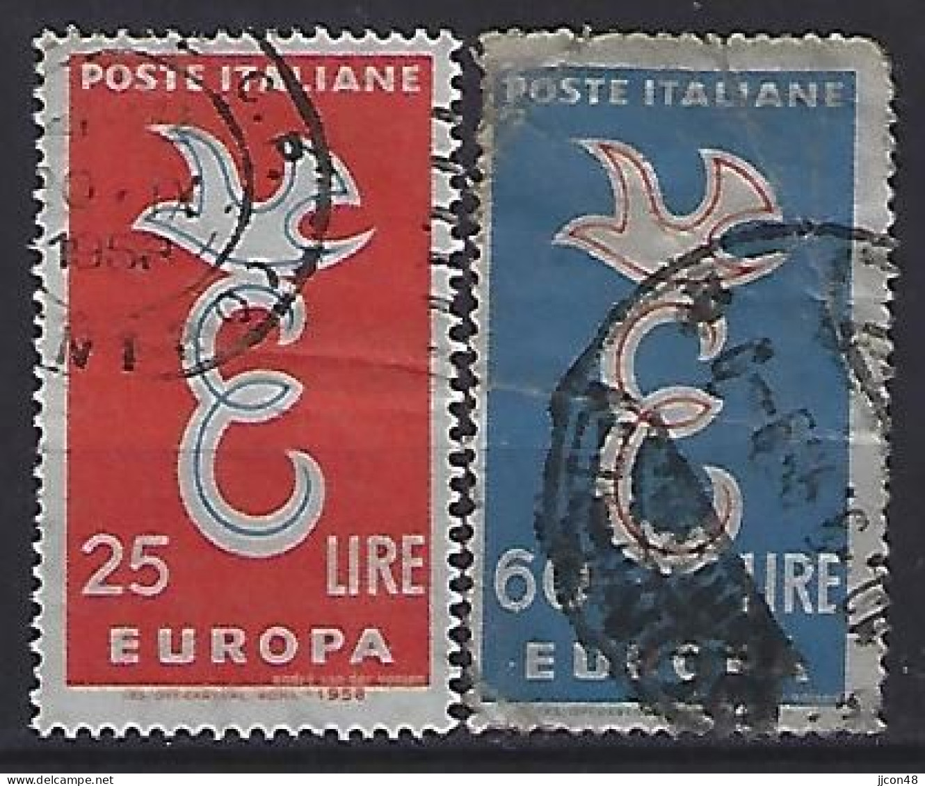 Italy 1958  Europa (o) Mi.1016-1017 - 1946-60: Used