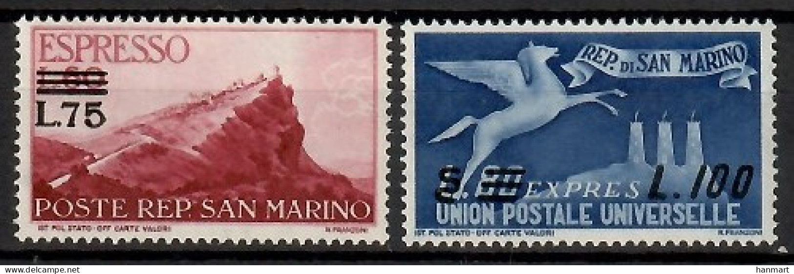 San Marino 1957 Mi 584-585 MNH  (ZE2 SMR584-585) - Other