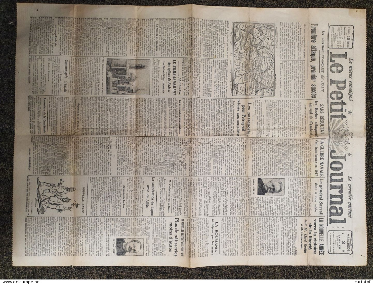 LE PETIT JOURNAL  2 Janvier 1918 - Le Petit Journal